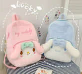 2025 High Quality Sanrios Plush Backpack Cartoon Cute Melody Cinnamon Plush Backpack Toy Girl's Gift
